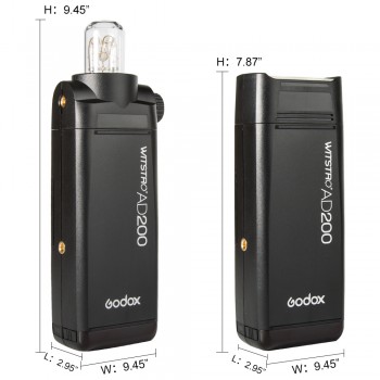 Godox AD200 TTL 2.4G HSS 1/8000s Pocket Flash Light Double Head 200Ws with 2900mAh Lithium Battery Flashlight Out door Flash