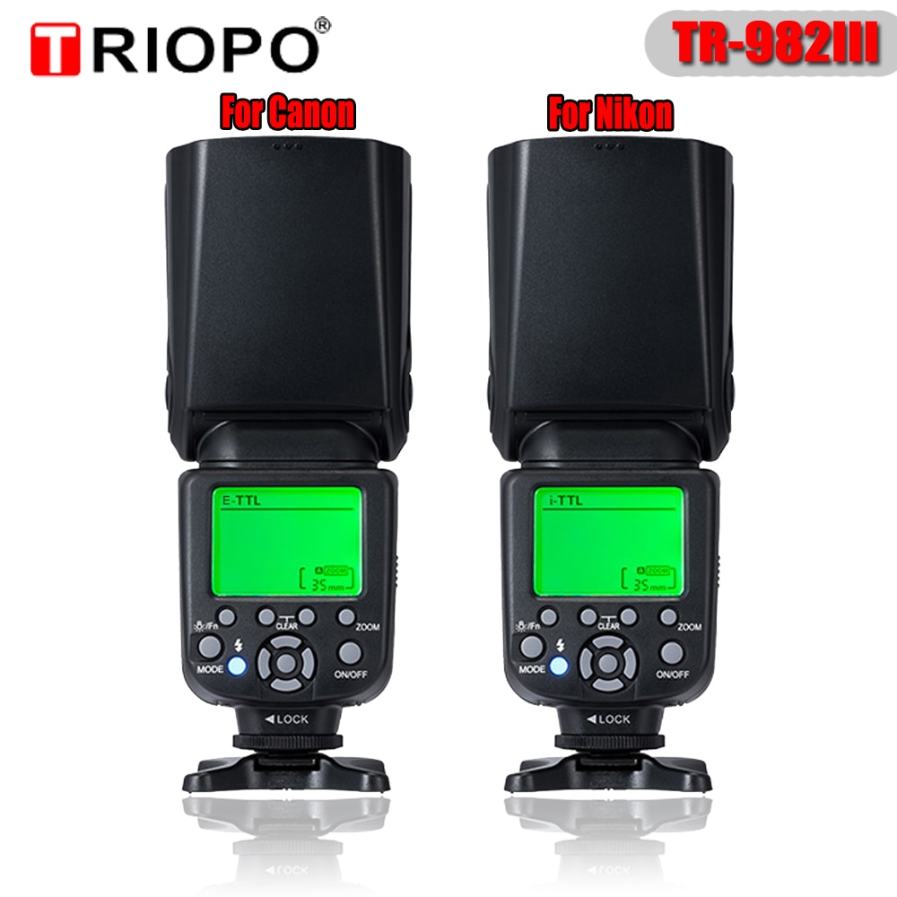Triopo TR-982III Flash Light TR982III Speedlite High Speed Synchronous i-TTL Flash 2.4G Wireless Master Slave For CANON/NIKON
