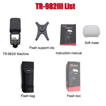 Triopo TR-982III Flash Light TR982III Speedlite High Speed Synchronous i-TTL Flash 2.4G Wireless Master Slave For CANON/NIKON