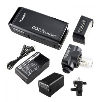 Godox AD200 TTL 2.4G HSS 1/8000s Pocket Flash Light Double Head 200Ws with 2900mAh Lithium Battery Strobe Flash for Canon Nikon