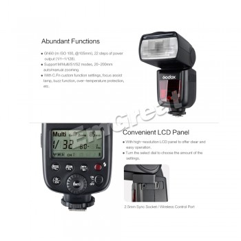 Godox V850II GN60 2.4G Wirless X System Speedlite w/ 2000mAh Battery Flash Light for Canon Nikon DSLR Cameras Softbox Filter Kit