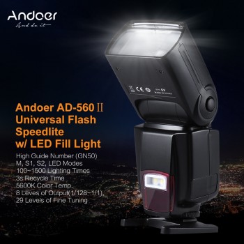 Andoer Universal Flash Speedlite On-camera Flash GN50 and 16 Channels Radio Wireless Remote Speedlite Flash Trigger