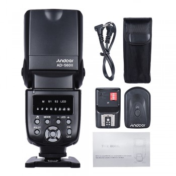 Andoer Universal Flash Speedlite On-camera Flash GN50 and 16 Channels Radio Wireless Remote Speedlite Flash Trigger