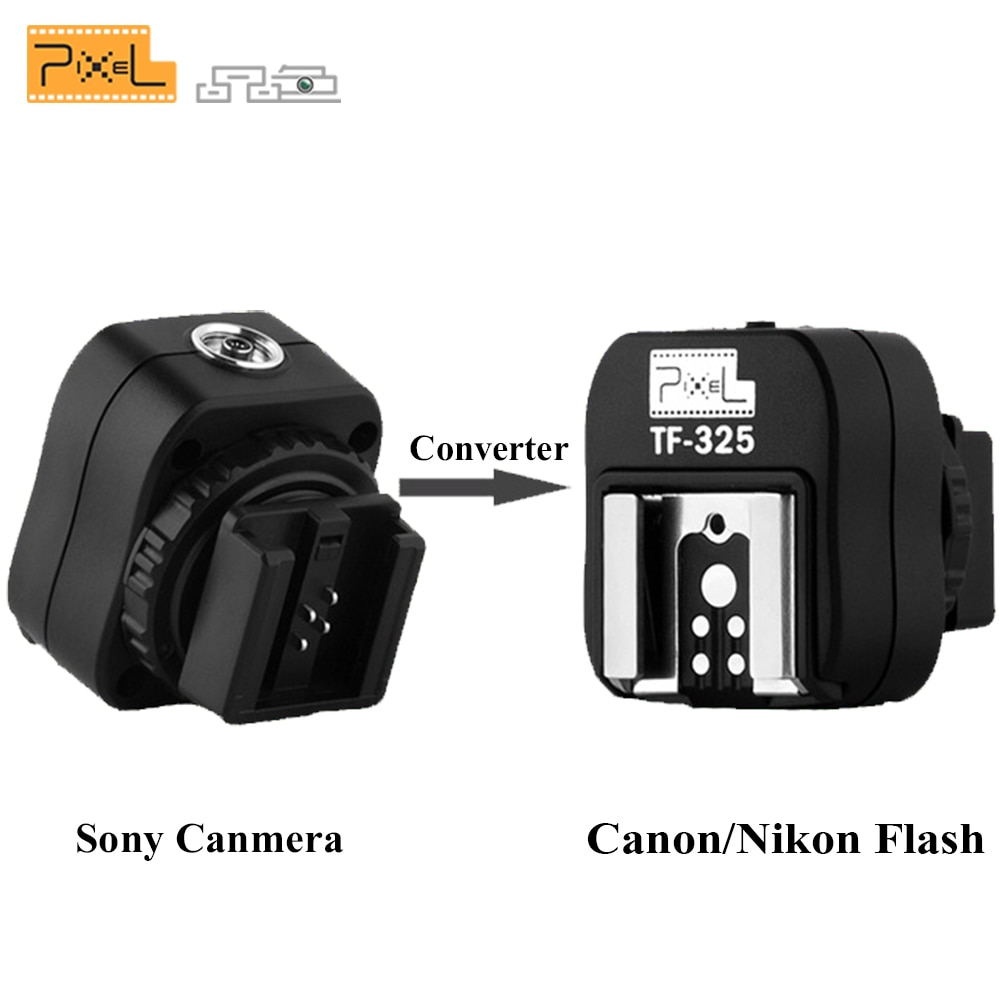 Pixel TF-325 Flash Adapter Hot Shoe Converter For Sony A65 A37 A77 A57 A100 A200 Camera To Canon Nikon YN560III YN560IV JY-680A