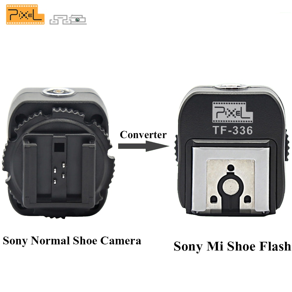 PIXEL TF-336 TTL Hot Shoe Flash Adapter Converter For Sony A100 A200 A230 A300 A330 Normal Shoe Camera to Sony Mi Shoe Speedlite