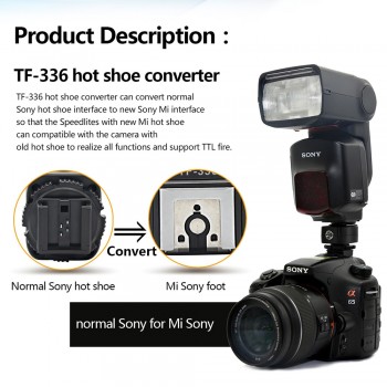 PIXEL TF-336 TTL Hot Shoe Flash Adapter Converter For Sony A100 A200 A230 A300 A330 Normal Shoe Camera to Sony Mi Shoe Speedlite