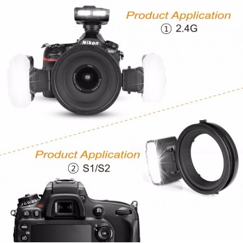 Meike MK-MT24 Macro Twin Lite Speedlight Flash for NikonD3100 D3200 D3300 D3400 D5000 D5300 D5500 D7000 D7100 DSLR Cameras+GIFT