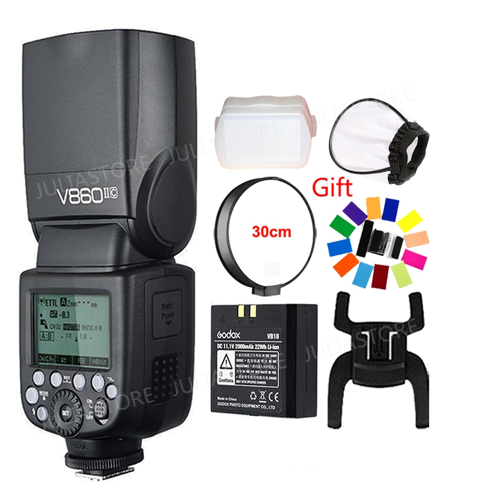 Godox Ving V860II V860II-S/N/C/F/O GN60 E-TTL HSS 1/8000 Li-ion Battery Speedlite Flash for Sony Nikon Canon Olympus Fujifilm