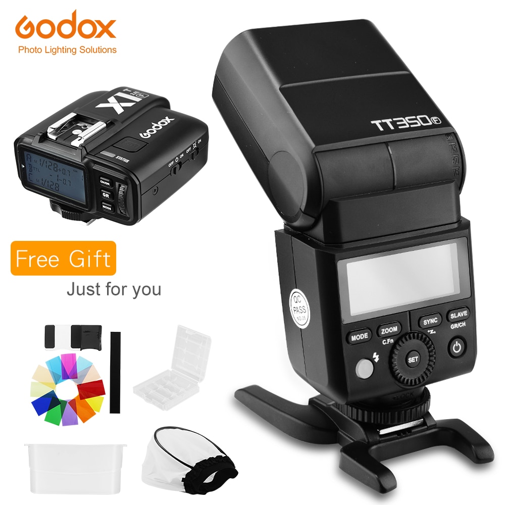 Godox TT350F 2.4G HSS TTL GN36 Flash Speedlite+ X1T-F Trigger Transmitter Kit for Fuji X-Pro2/X-T20/X-T1/X-T2