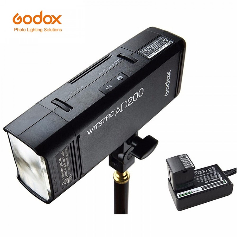 GODOX AD200 TTL 2.4G HSS 1/8000s Pocket Flash Light Double Head 200Ws with 2900mAh Lithium Battery Flashlight Flash Strobe Flash