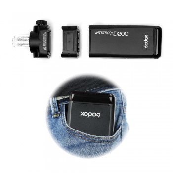 GODOX AD200 TTL 2.4G HSS 1/8000s Pocket Flash Light Double Head 200Ws with 2900mAh Lithium Battery Flashlight Flash Strobe Flash