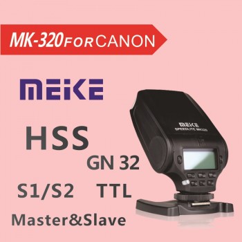 New Mini Flash Speedlite MEIKE MK320 TTL flash for Canon EOS  5DII 6D 7D 40D 50D 60D 70D 550D 600D 650D 700D 580EX 430EX Cameras
