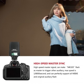 New Mini Flash Speedlite MEIKE MK320 TTL flash for Canon EOS  5DII 6D 7D 40D 50D 60D 70D 550D 600D 650D 700D 580EX 430EX Cameras