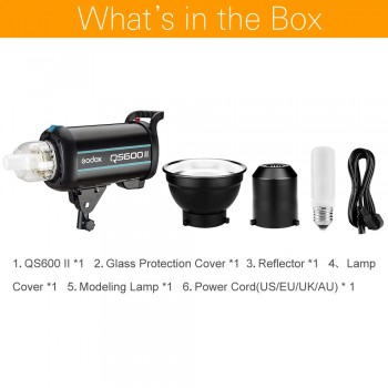 Godox QS600 II QS600II 600Ws GN76 Professional Studio Strobe with Built-in Godox 2.4G Wireless X System Offers Creative Shooting