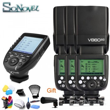 Godox Ving V860II V860II-C 2.4G HSS 1/8000 Li-ion Battery TTL Camera Flash + Wireless Transmitter Xpro-C for Canon 850D 200D 5Ds