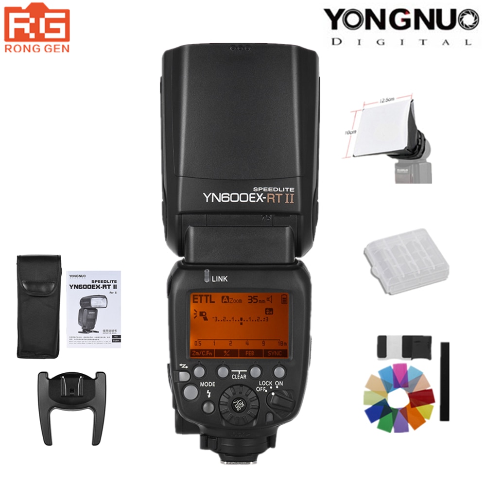 In Stock YONGNUO YN600EX-RT II 2.4G Wireless HSS 1/8000s TTL Flash Speedlite for Canon SLR Camera amp; YN-E3-RT Trigger Transmitter