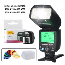 INSEESI IN560IV PLUS Wireless Flash Speedlite amp; Pixel TF-325 Hot Shoe Adapter For Sony A65 A77 A57 A100 A200 A300 A350 A380 A500