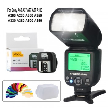 INSEESI IN560IV PLUS Wireless Flash Speedlite amp; Pixel TF-325 Hot Shoe Adapter For Sony A65 A77 A57 A100 A200 A300 A350 A380 A500