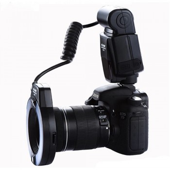 Viltrox JY-670N Camera Macro Close-Up TTL Ring Flash Speedlite for Nikon D3200 D3300 D5200 D5500 D7200 D800 D700 D90 DSLR