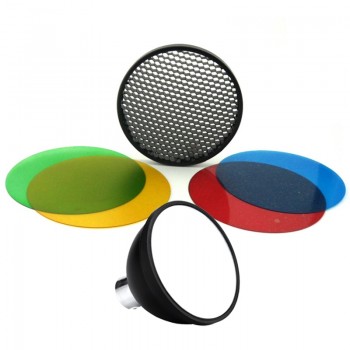 Godox AD-S11 Color Gels Filter Honeycomb Grid +AD-S2 Standard Reflector Soft Diffuser for Witstro AD-360 II AD360II AD180 AD200