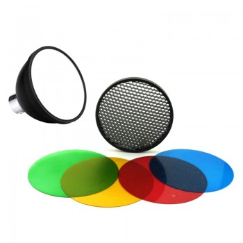 Godox AD-S11 Color Gels Filter Honeycomb Grid +AD-S2 Standard Reflector Soft Diffuser for Witstro AD-360 II AD360II AD180 AD200