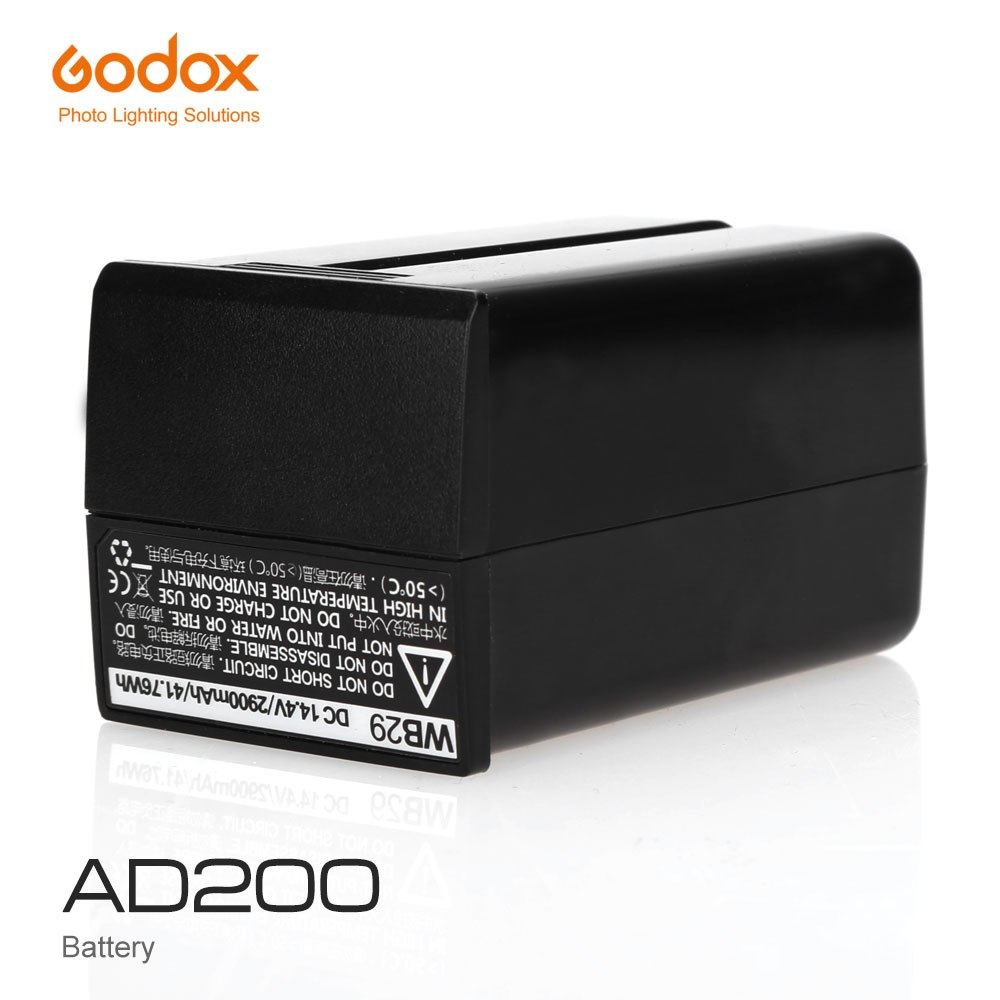 Free DHL!!Godox WB29 14.4V 2900mAh Lithium Battery Power Pack for Godox Witstro AD200 (AD200 Battery)