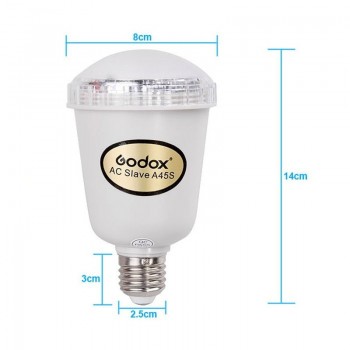 Godox A45s Photo studio electronic flashing lights Photo Studio Strobe Light AC Slave Flash Bulb E27 A45S