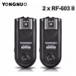 YONGNUO 2pcs RF-603 II Flash Trigger Transceiver Set ,Shutter Release for Canon Nikon Pentax DSLR Camera RF-603 II C1 C3 N1 N3