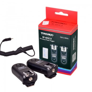 YONGNUO 2pcs RF-603 II Flash Trigger Transceiver Set ,Shutter Release for Canon Nikon Pentax DSLR Camera RF-603 II C1 C3 N1 N3