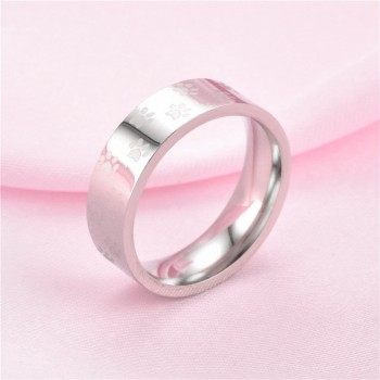 MISANANRYNE New Fashion Colorful Paw Prints Rings For Women Men Simple Vintage Couple Wedding Band Ring Party Female Jewelry