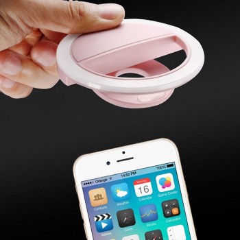JOYTOP USB charge LED Selfie Ring Light for iPhone Supplementary Lighting Night Darkness Selfie Enhancing for iPhone smartphone