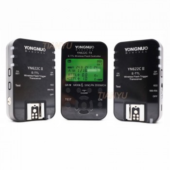 3in1 YONGNUO YN-622C II 2 Triggers + YN622C-TX LCD Controller ETTL Wireless Flash Trigger Transceivers for Canon Yongnuo Flash