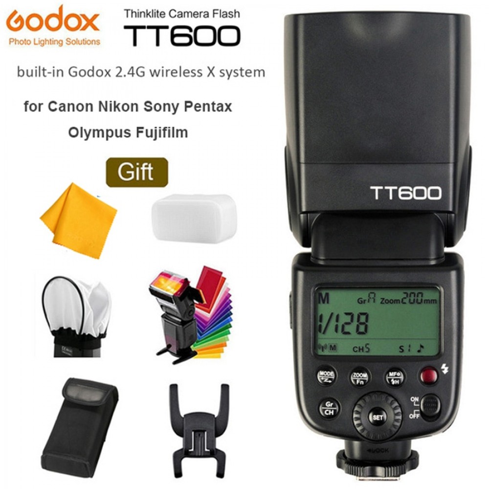 Godox TT600 TT600S 2.4G Wireless GN60 Master/Slave Camera Flash Speedlite for Canon Nikon Sony Pentax Olympus Fujifilm