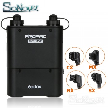 Godox PB960 Dual Output Flash Battery power Pack 4500mAh + Adapter Cable for Nikon Canon Yongnuo Godox Sony Flash Speedlite