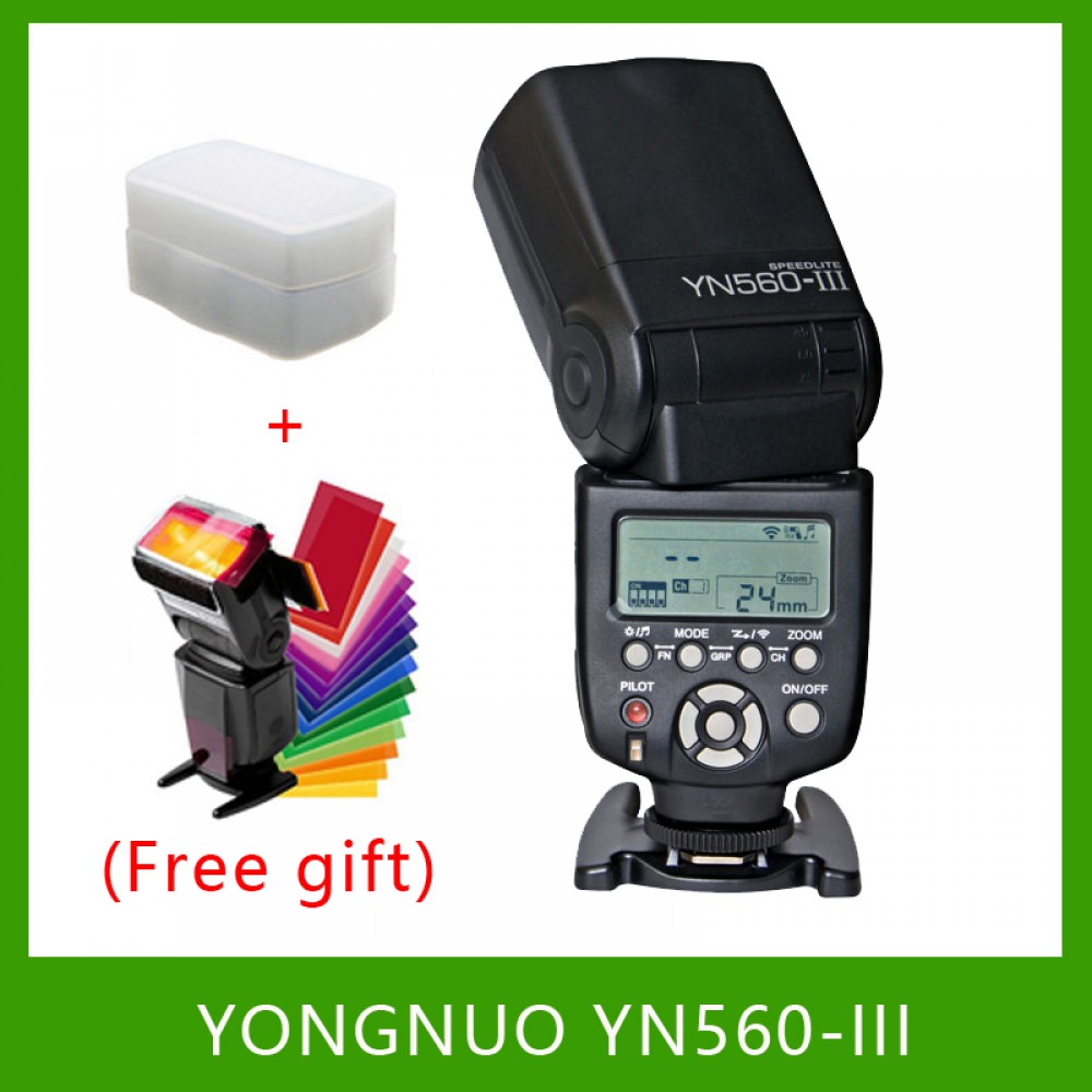 YongNuo YN560-III YN560III Flash Speedlite Flashlight for Canon Nikon Pentax Olympus Panasonic DSLR Camera Upgrade Of YN560 II