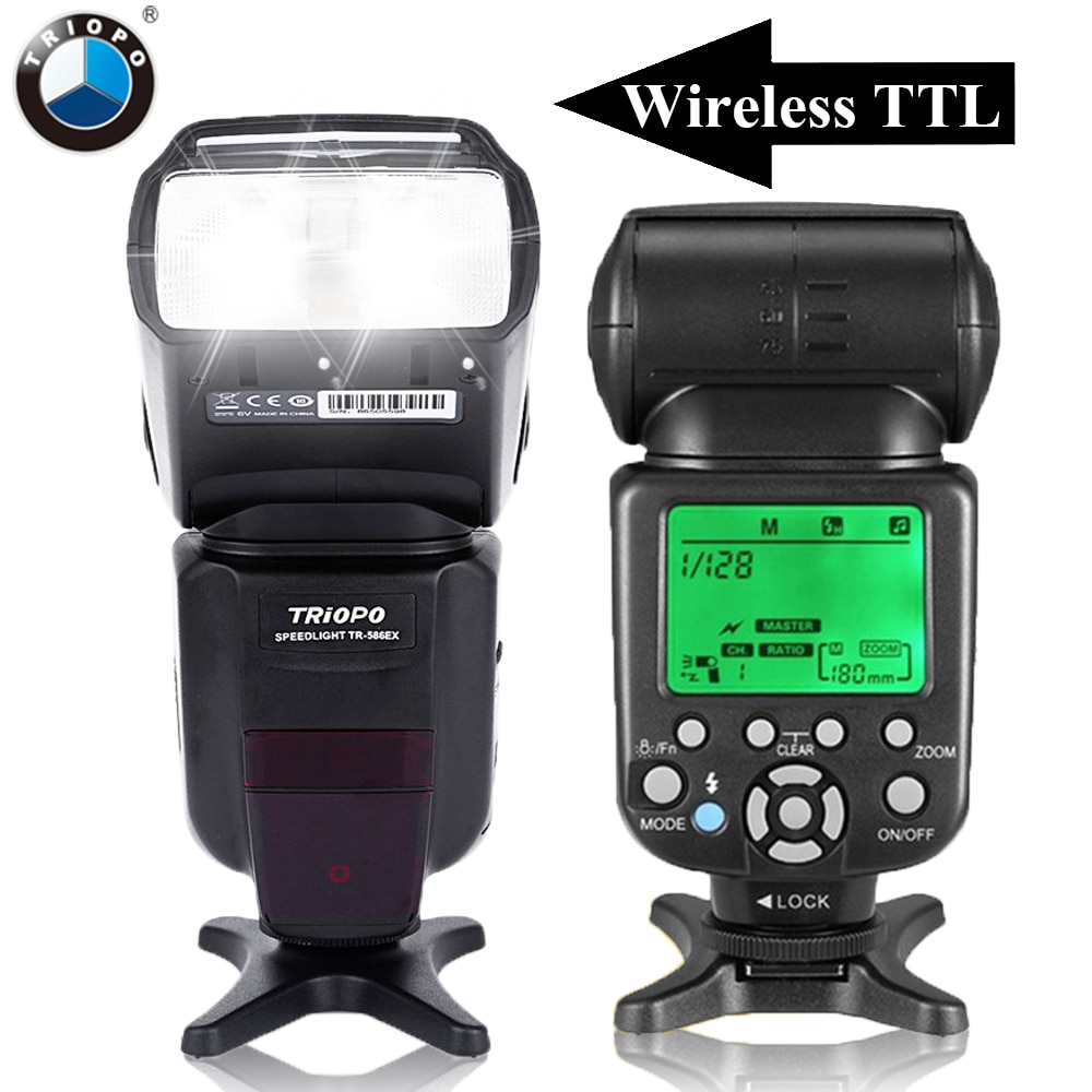 TRIOPO TR-586EX Cameras Wireless TTL Flash Speedlite Flashlight For Canon 6D 5D2 5D3 1200D DSLR As Yongnuo YN565EXII YN-568EX II