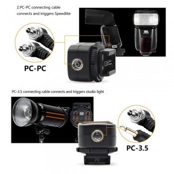 Pixel TF-336 TTL Hot Shoe Adapter Converter with PC Port Convertering for Sony Normal Hotshoe Camera to Use New Mi Hotshoe Flash