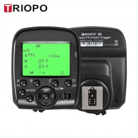 TRIOPO G1 Dual TTL Wireless Trigger with Widescreen LCD Display 1/8000s HSS 2.4G 16 Channels for Canon Nikon Series Cameras