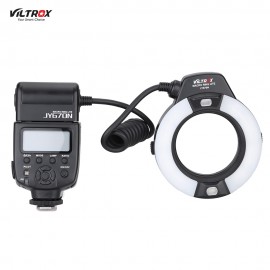 Viltrox JY-670N On-camera i-TTL Macro Close-up Fill-in LED Ring Flash Speedlite Light for D3300 DSLR Camera with Adapter Ring