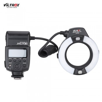 Viltrox JY-670N On-camera i-TTL Macro Close-up Fill-in LED Ring Flash Speedlite Light for D3300 DSLR Camera with Adapter Ring