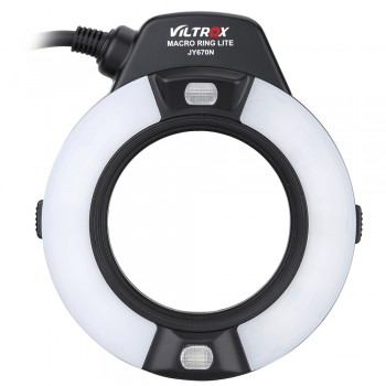 Viltrox JY-670N On-camera i-TTL Macro Close-up Fill-in LED Ring Flash Speedlite Light for D3300 DSLR Camera with Adapter Ring