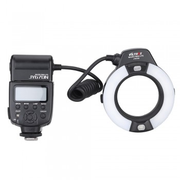 Viltrox JY-670N On-camera i-TTL Macro Close-up Fill-in LED Ring Flash Speedlite Light for D3300 DSLR Camera with Adapter Ring