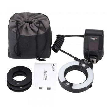 Viltrox JY-670N On-camera i-TTL Macro Close-up Fill-in LED Ring Flash Speedlite Light for D3300 DSLR Camera with Adapter Ring