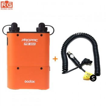 Godox PB960 Dual Output Flash Battery power Pack 4500mAh + Adapter Cable for Canon Nikon Sony Godox Yongnuo Flash Black amp; Orange