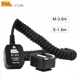 Flash TTL Off-Camera Cord Pixel FC-311 1.8/3.6m Camera flash cable Flash hot shoe connectorFor Canon 1000D 1100D 450D 500D 550D