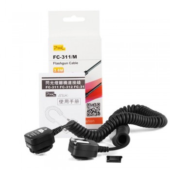 Flash TTL Off-Camera Cord Pixel FC-311 1.8/3.6m Camera flash cable Flash hot shoe connectorFor Canon 1000D 1100D 450D 500D 550D