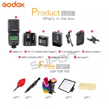 Paypal Accpect, Godox V860II V860II-C E-TTL HSS 1/8000s Li-on Battery Speedlite Flash for Canon Camera+ X1T-C Trigger