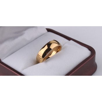 Hot Sale High Polish  Gold Plate Titanium Steel Women Man Wedding Ring Top Quality Gloss Lovers Wedding Jewelry