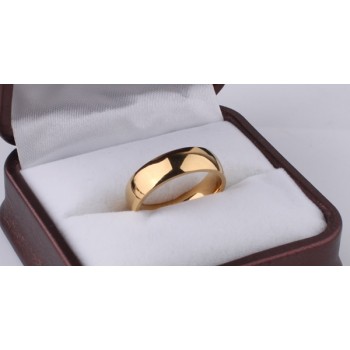 Hot Sale High Polish  Gold Plate Titanium Steel Women Man Wedding Ring Top Quality Gloss Lovers Wedding Jewelry