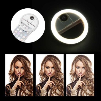 Phone Clip LED Selfie Ring Light Fill In Flash Light Supplement Flashlight Bright Rechargeable LED Selfie Flash 3 Levels